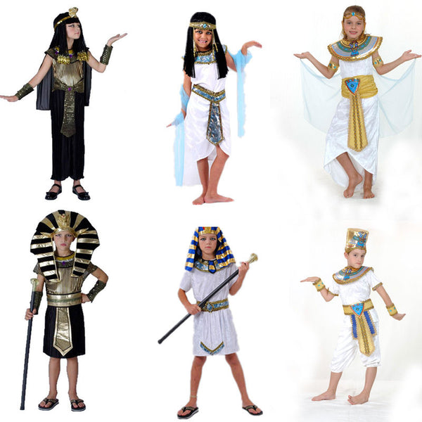 Halloween Costumes for Girl Egyptian Pharaoh Cleopatra Princess Costumes for Kids Cosplay